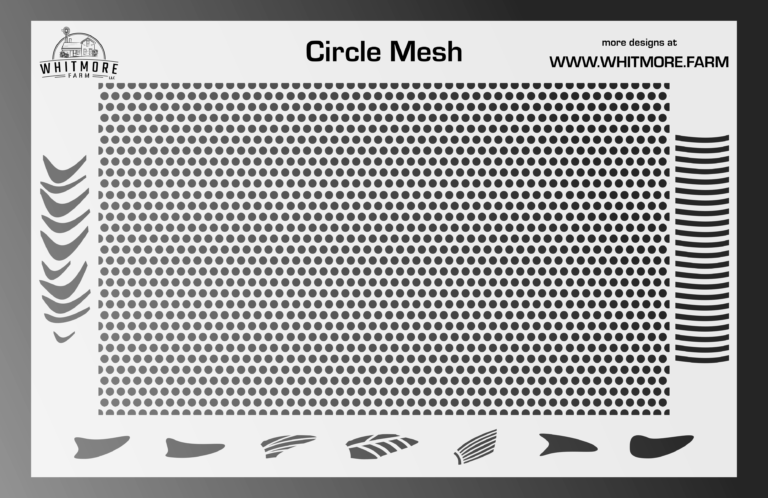 Download Circle Mesh Fishing Lure Airbrush Stencil - Whitmore Farm