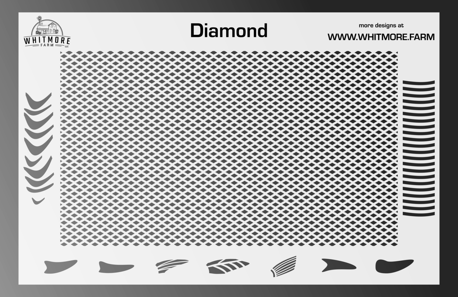diamond mesh fishing lure airbrush stencil whitmore farm
