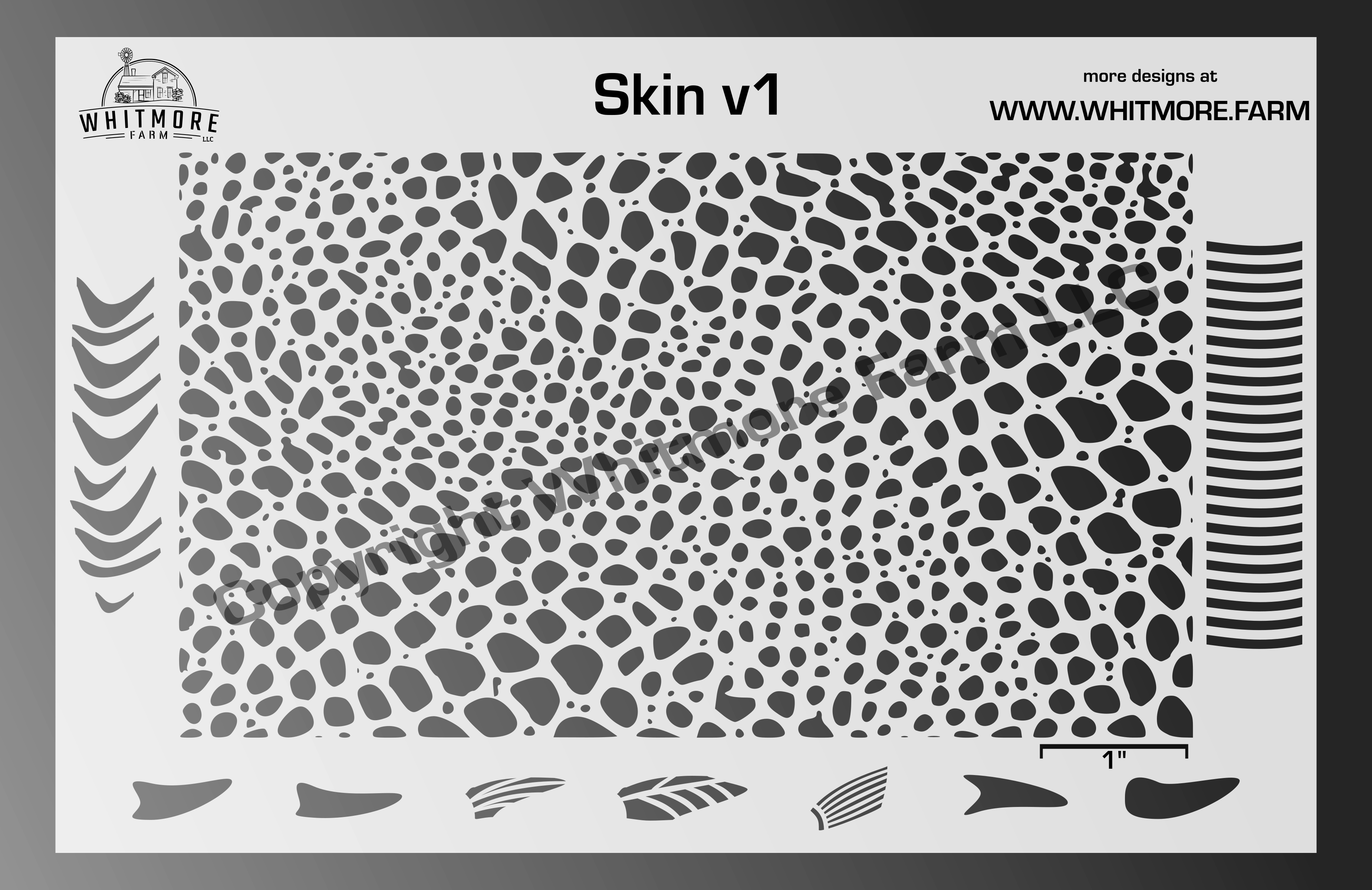 Skin v1 Mesh Fishing Lure Airbrush Stencil