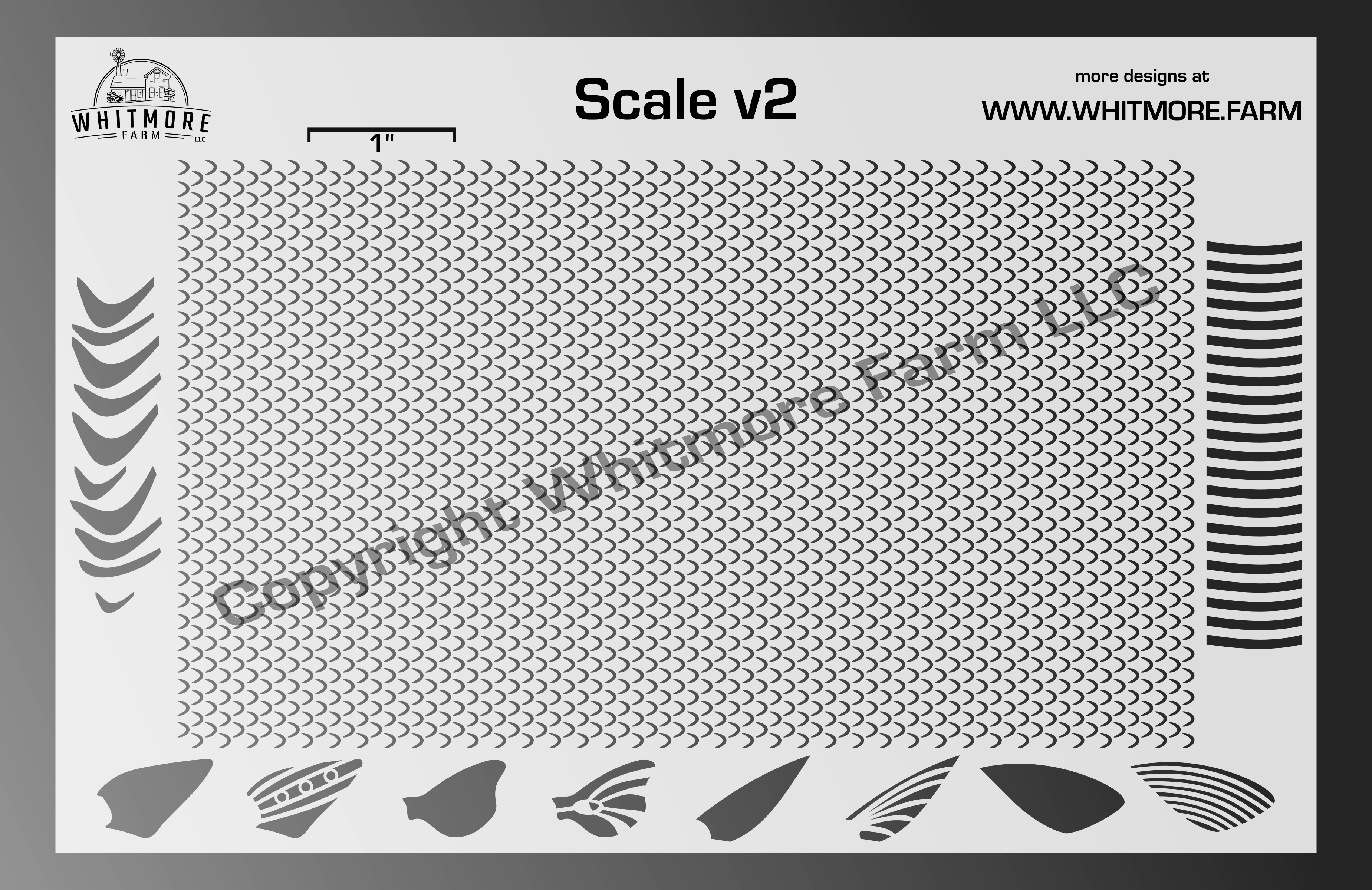 Download Scale V2 Mesh Fishing Lure Airbrush Stencil Whitmore Farm