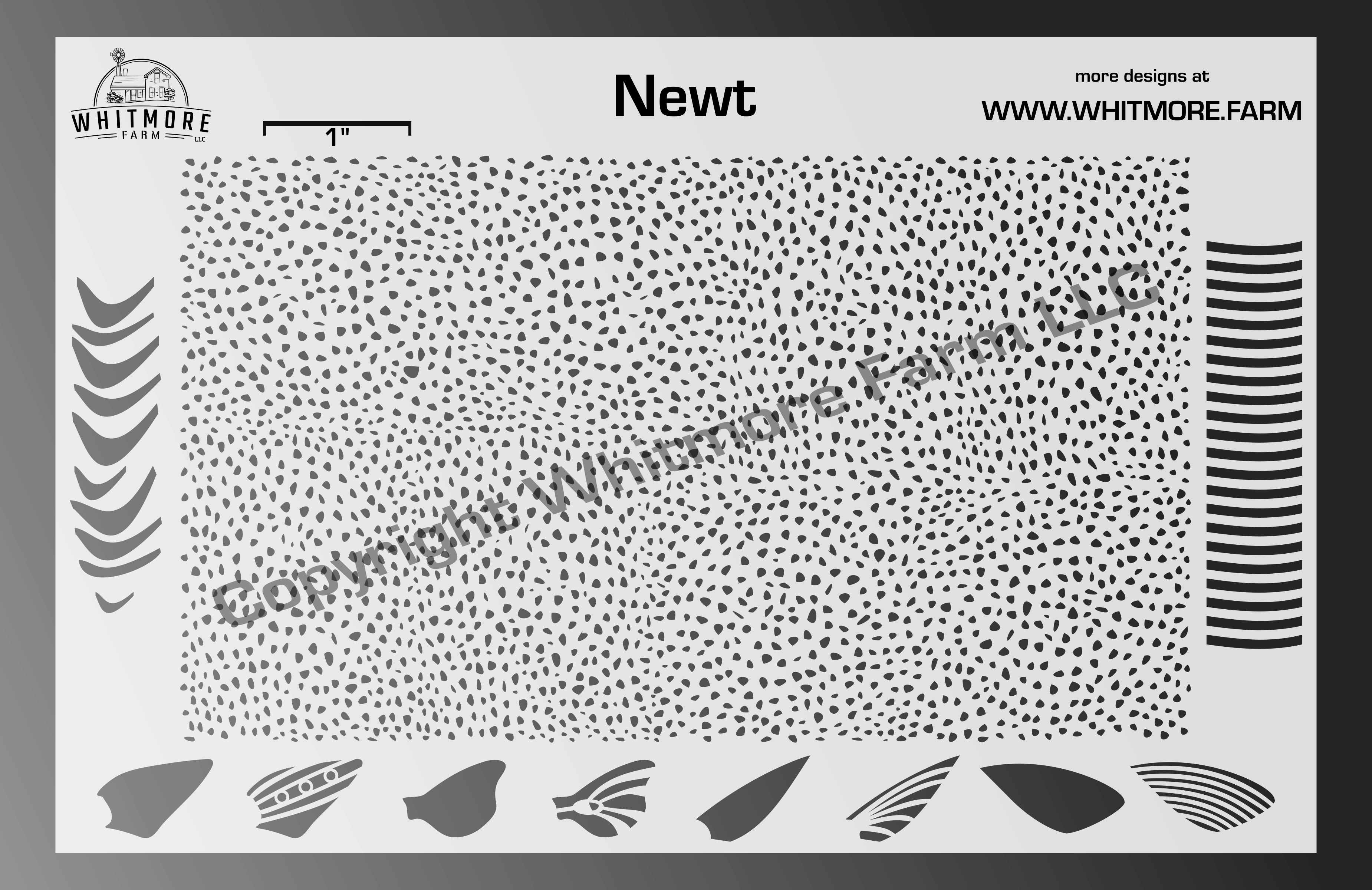 Newt v1 Mesh Fishing Lure Airbrush Stencil – Whitmore Farm