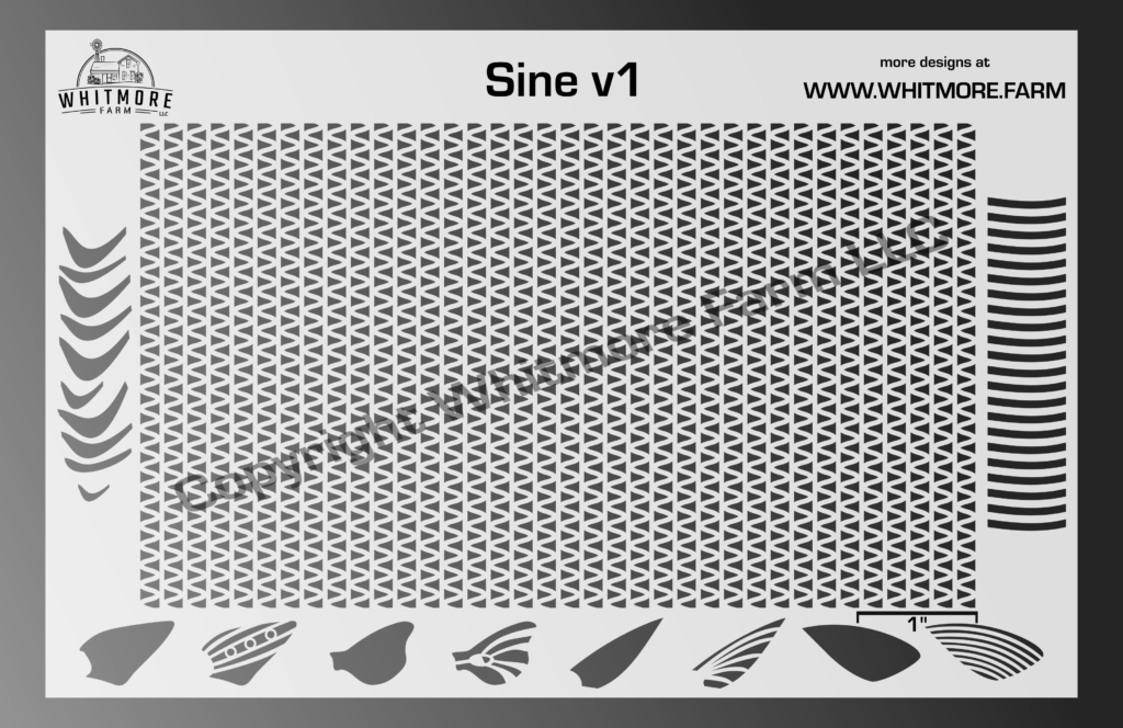 Download Sine v1 Mesh Fishing Lure Airbrush Stencil - Whitmore Farm