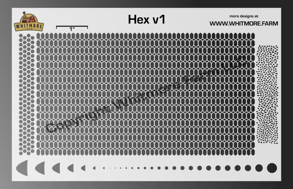 Hex v1 Mesh Fishing Lure Airbrush Stencil – Whitmore Farm